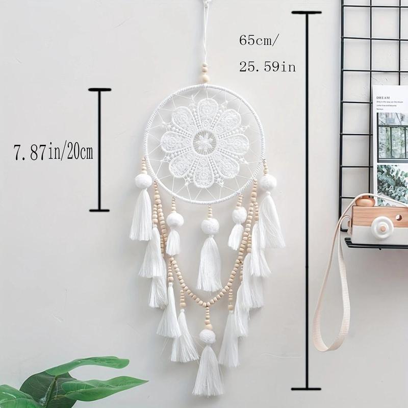 Flower Shaped Dream Catcher, 1 Count Boho Style Tassel Design Dream Catcher, Hanging Decor for Home Bedroom Living Room