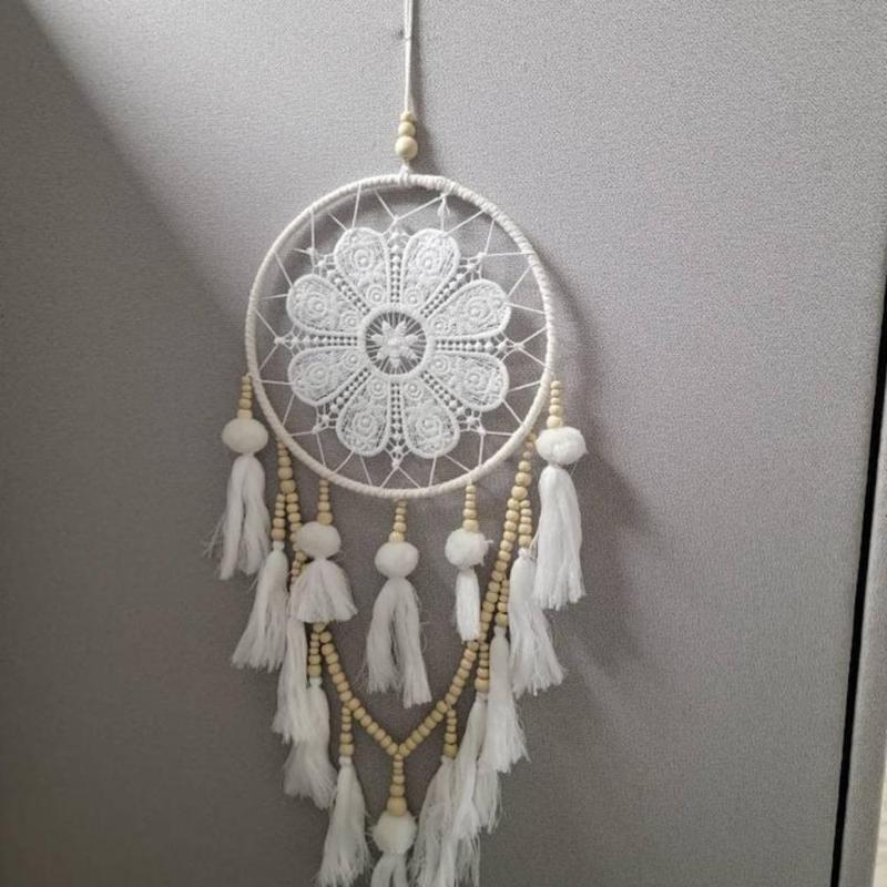 Flower Shaped Dream Catcher, 1 Count Boho Style Tassel Design Dream Catcher, Hanging Decor for Home Bedroom Living Room