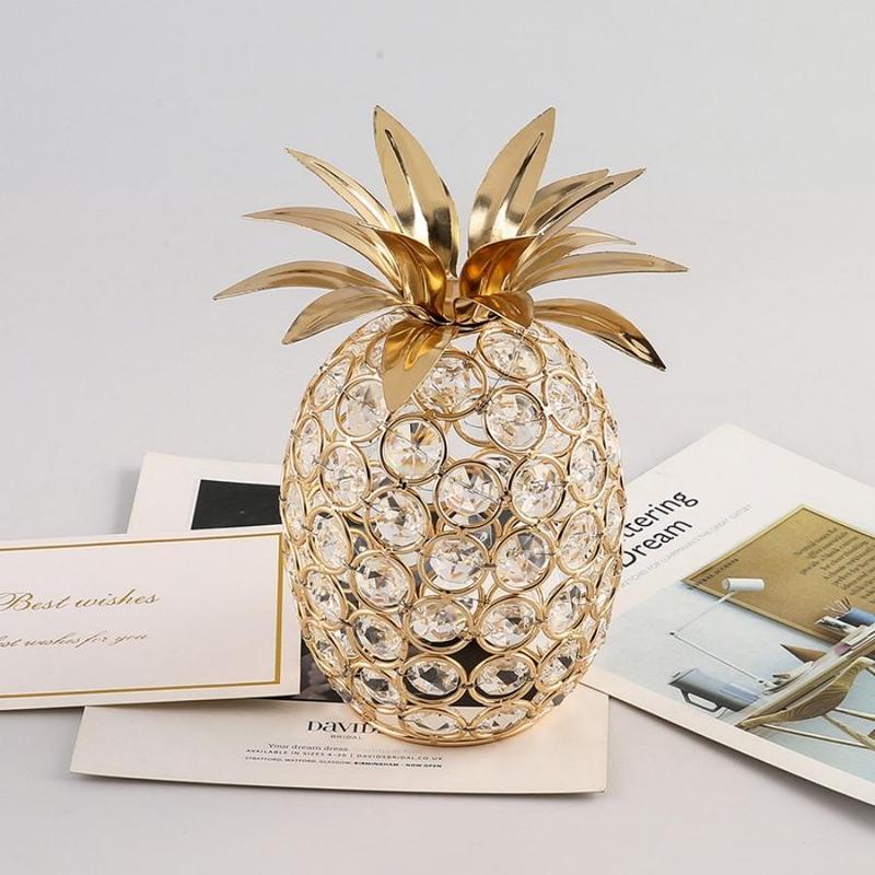 Artificial Pineapple Ornament, 1 Count Artificial Fruit Figurine, Tabletop Centerpiece For Home Decor