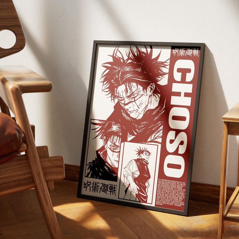 Choso JJK Anime Poster, Choso Jujutsu Kaisen Anime Posters Decor Photo