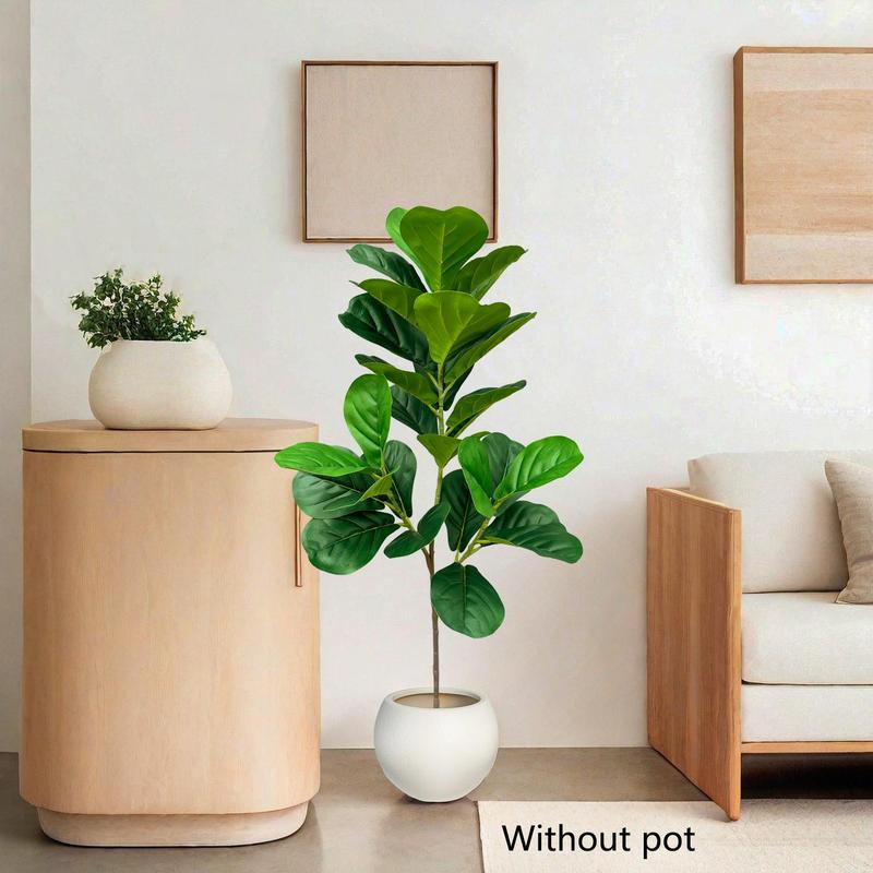 Artificial Ficus Tree without Pot, Tropical Fake Plant, Faux Plant, Decorative Plant for Home Garden Decor, Home Decor Supplies, Room Decor, Home Accessories