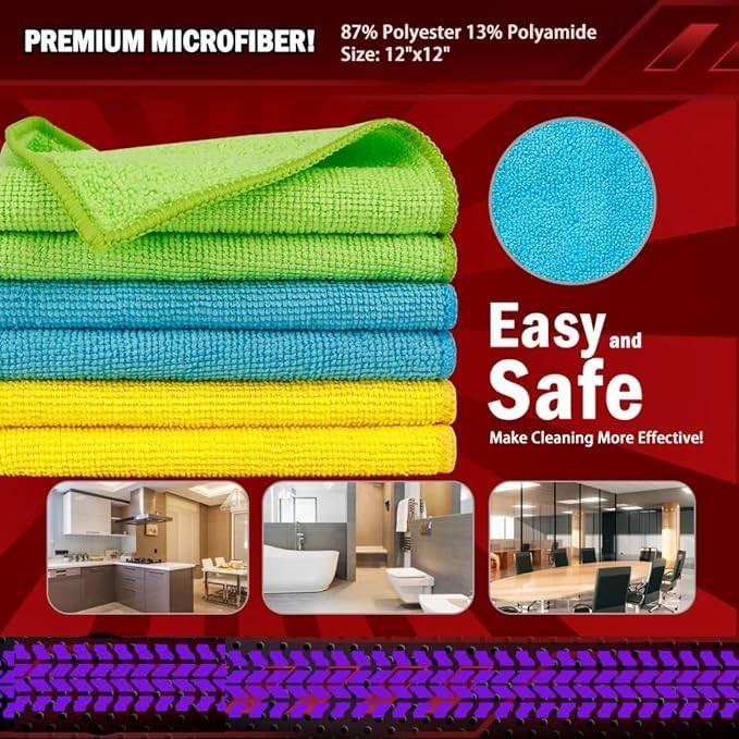 Microfiber Cleaning Cloths-50 PK, Premium All-Purpose Car Cloth, Lint Free Dusting Cloth Cleaning Rags, Absorbent Cleaning Towel for Cars, SUVs, House, Kitchen, Window, Gifts(12in.x12in.) marshalls toweldress