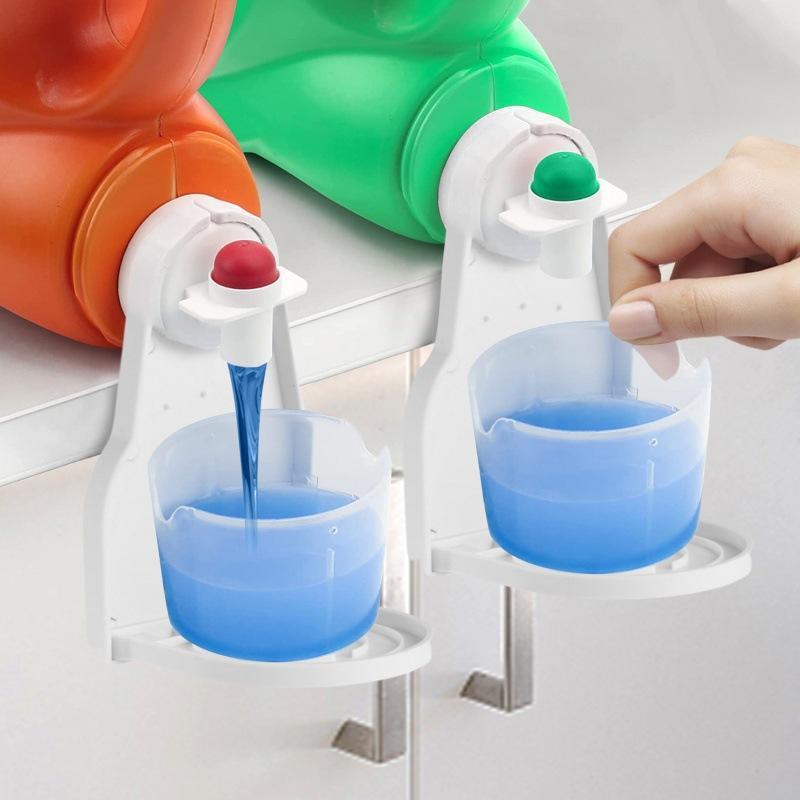 Laundry Detergent Cup Holder, 2 Counts Foldable Detergent Drip Catcher, Durable Leak-proof Laundry Detergent Cup Holder, Household Essentials