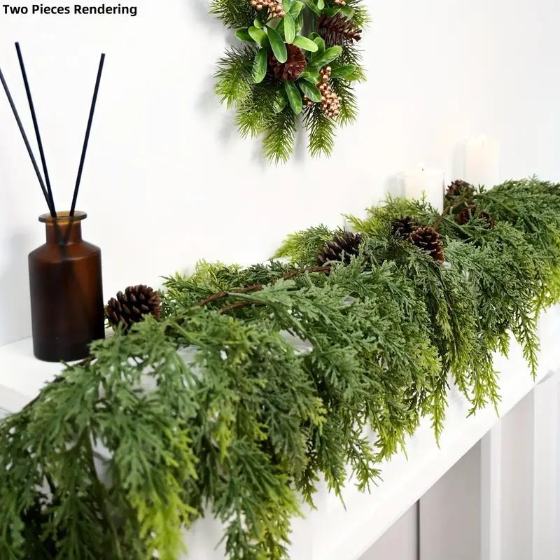 Handcrafted Lush Artificial Cedar Garland 72