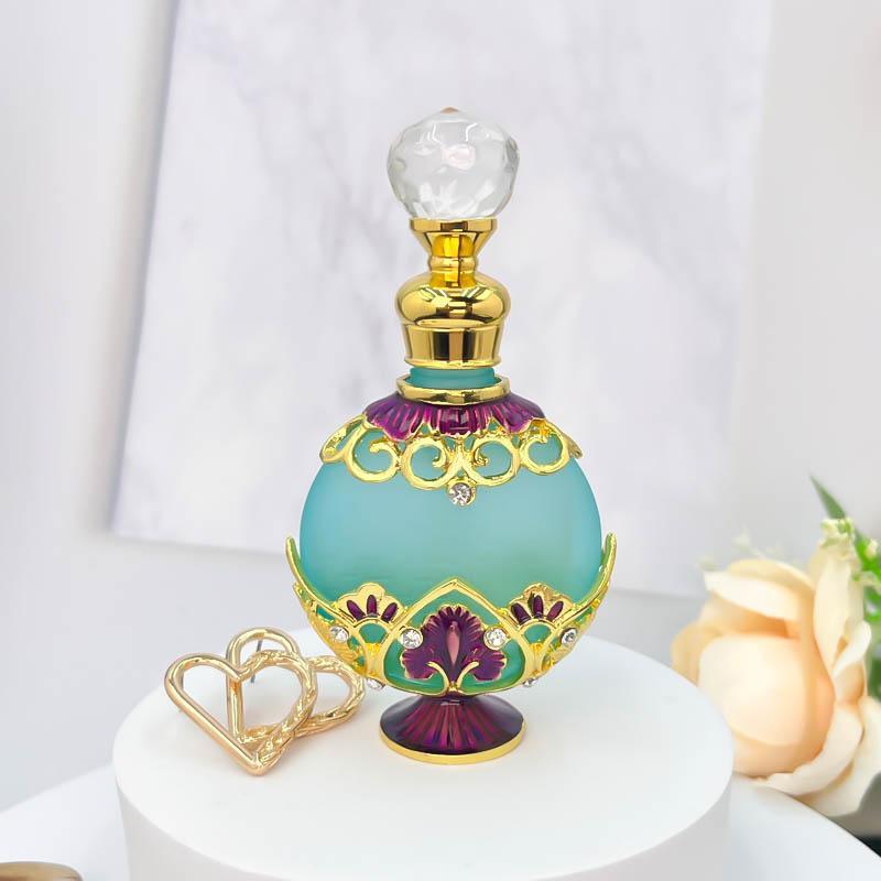 10ml Vintage Creative High-end Flat Perfume Bottle, Refillable Perfume Container, Perfume Dispenser Bottle (No Perfume, Only Empty Bottle)