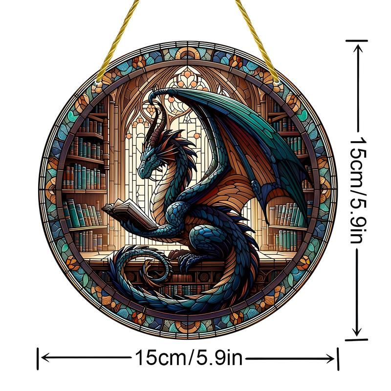 Dragon Pattern Hanging Decor, 1 Count Acrylic Hanging Ornament, Hanging Decor for Home Living Room Bedroom