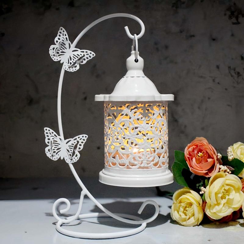 Hollow Out Design Candle Holder without Candle, 1 Count Creative Butterfly Hook Design Candle Lantern, Desktop Ornament for Home Decor