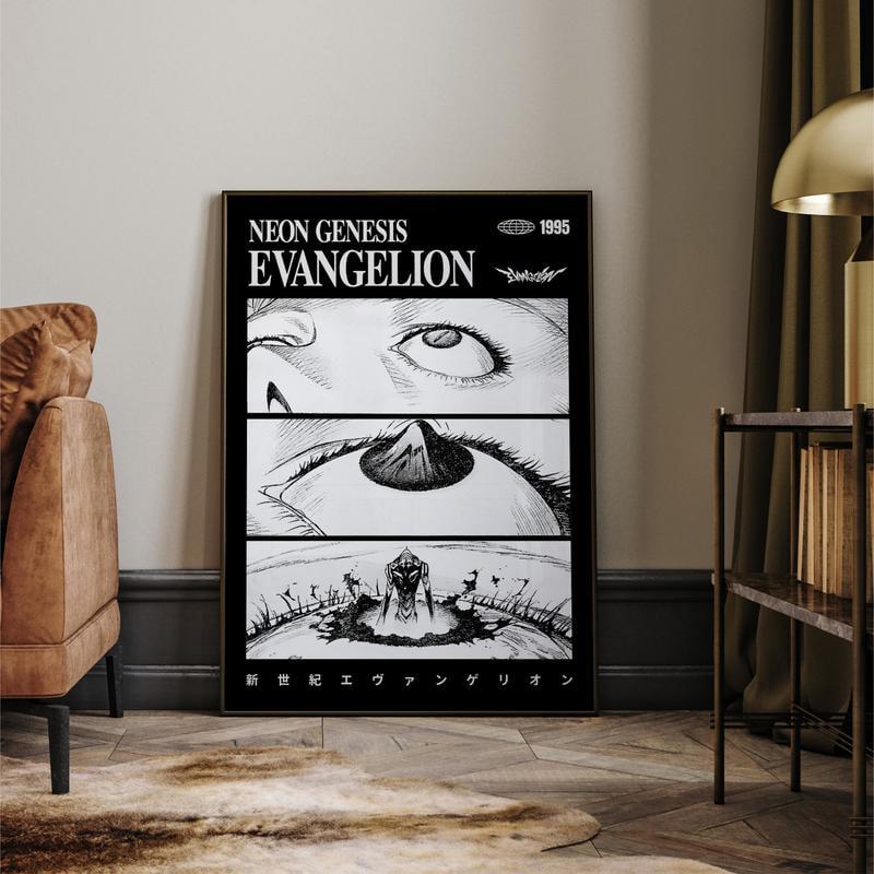 End Of Evangelion Poster Anime Vintage 90S Poster Decor Glossy