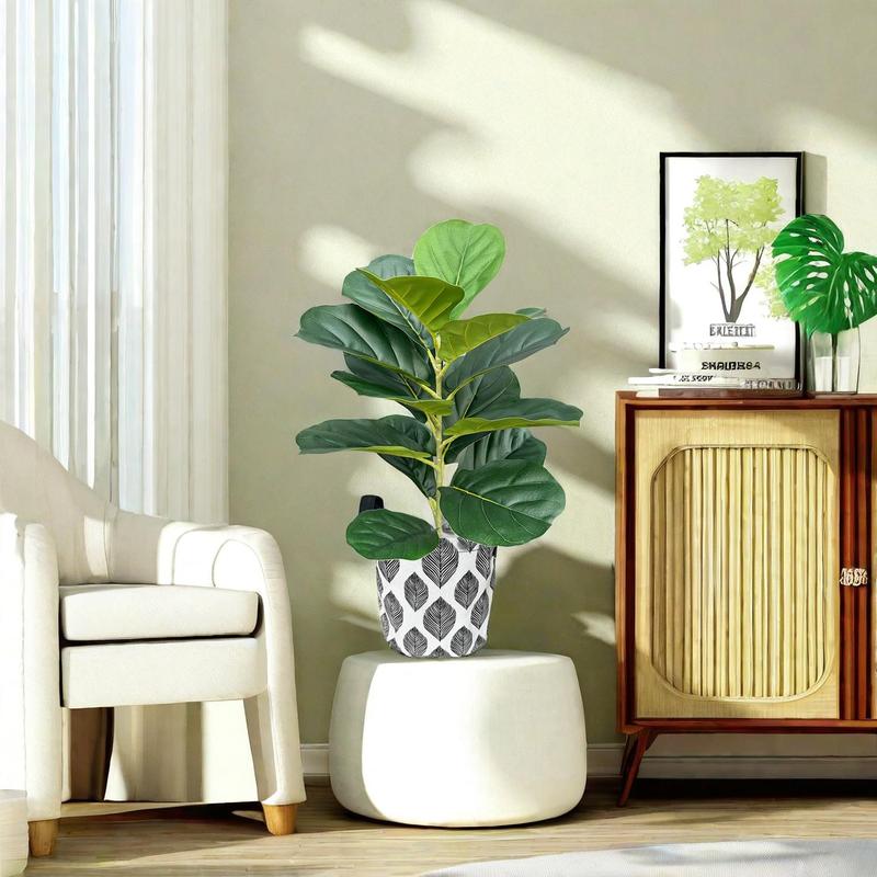 Artificial Ficus Tree without Pot, Tropical Fake Plant, Faux Plant, Decorative Plant for Home Garden Decor, Home Decor Supplies, Room Decor, Home Accessories