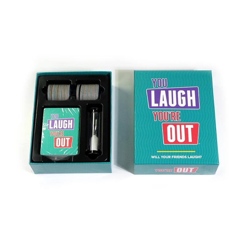 You Laugh You're Out Game Box, 1 Box Colorful Letter Pattern Party Game Box, Creative Small Gift, Holiday Accessory, Birthday Party Supplies