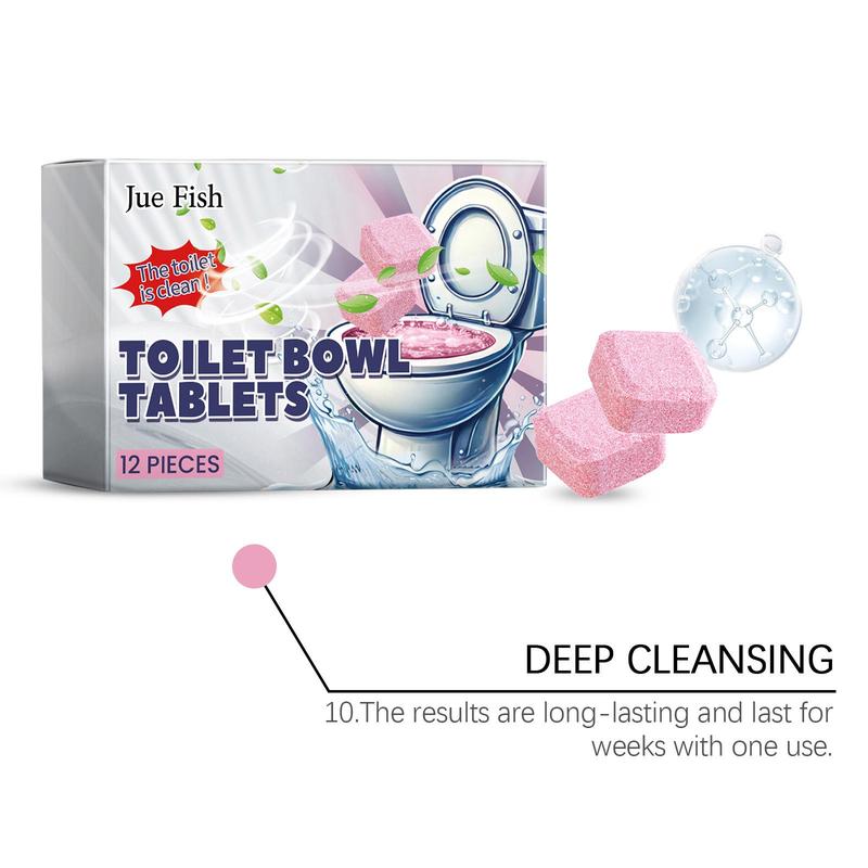 Jue Fish Toilet Toilet Cleaning Effervescent Tablet, Quick Dissolving Toilet Toilet Deodorization, Descaling And Stain Cleaning Tablet