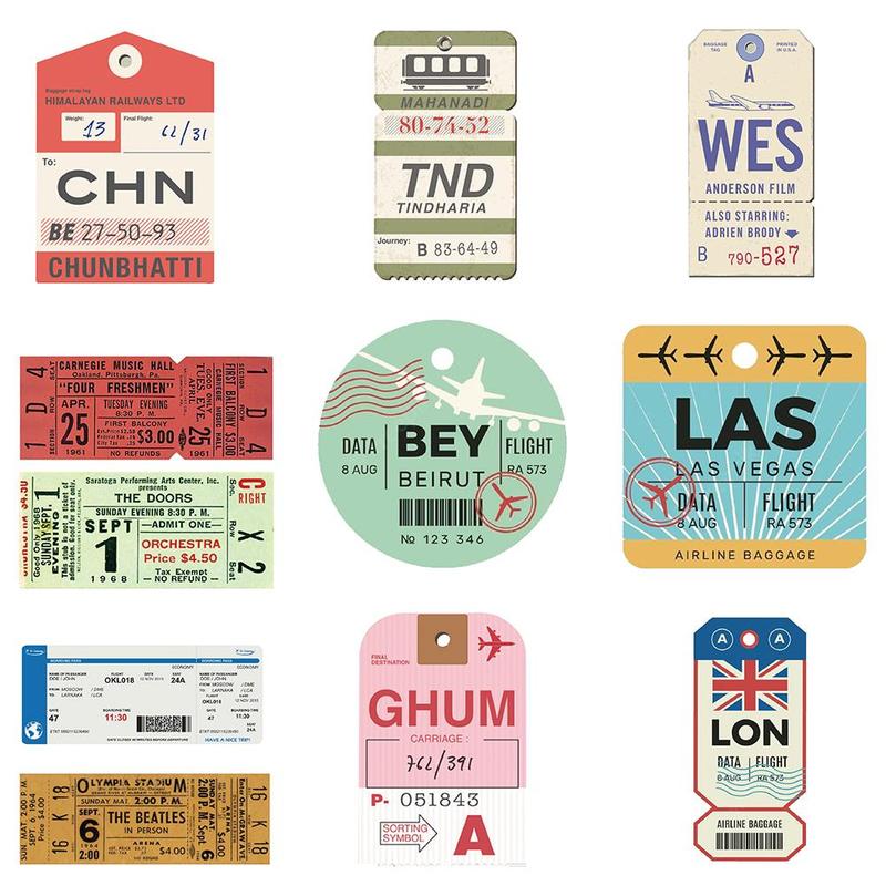 Travel Series Sticker, 40pcs set Waterproof Decorative Sticker, DIY Creative Sticker for Phone Case, Laptop, Notebook, Helmet, Skateboard