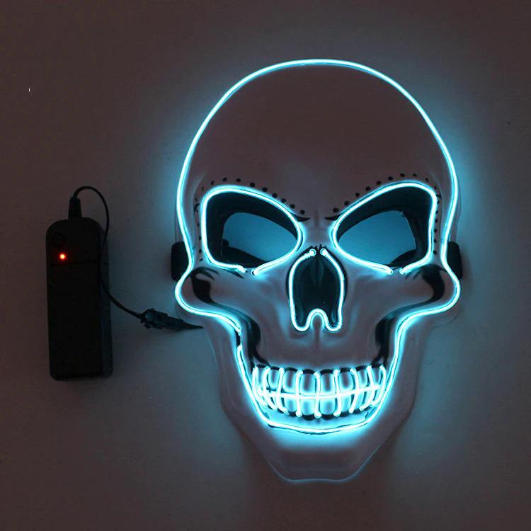 Neon Mask LED Light Up Party Masks The Purge Election Year Great Funny Mask Festival Cosplay Costume Supplies Glow Dark Skeleton Halloween