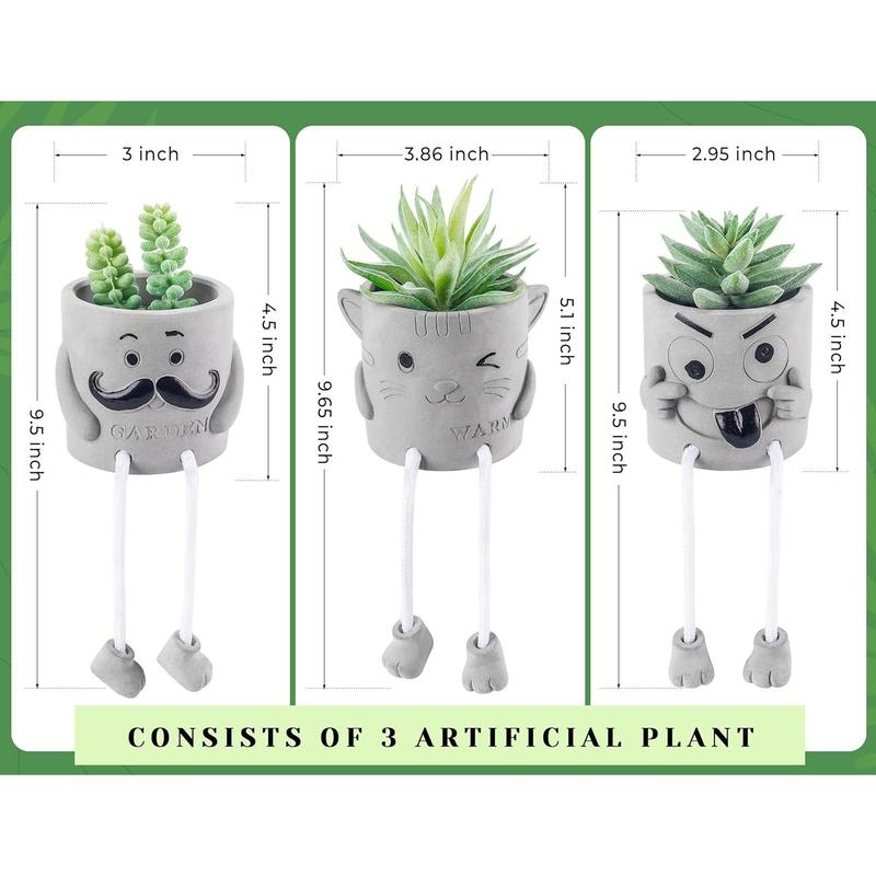 3 Packs Fake Plants Artificial Plants Indoor for Bathroom Desk Plants Decor