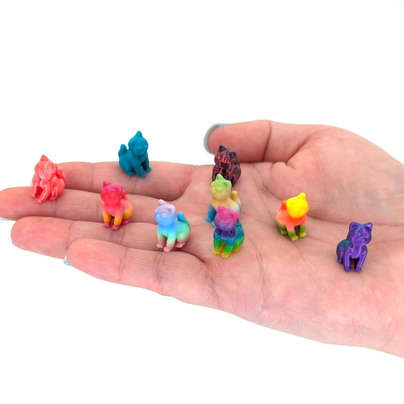 Tiny Cats - Micro Cat Figurines - Purr-fectly Adorable Decor Ornaments Gift Lover