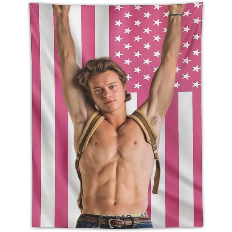 American JJ Star Maybank Flag Tapestry Wall Tapestry Poster Suitable for University Dormitory Bedroom Living Room Party Decoration Merch 40 x60in