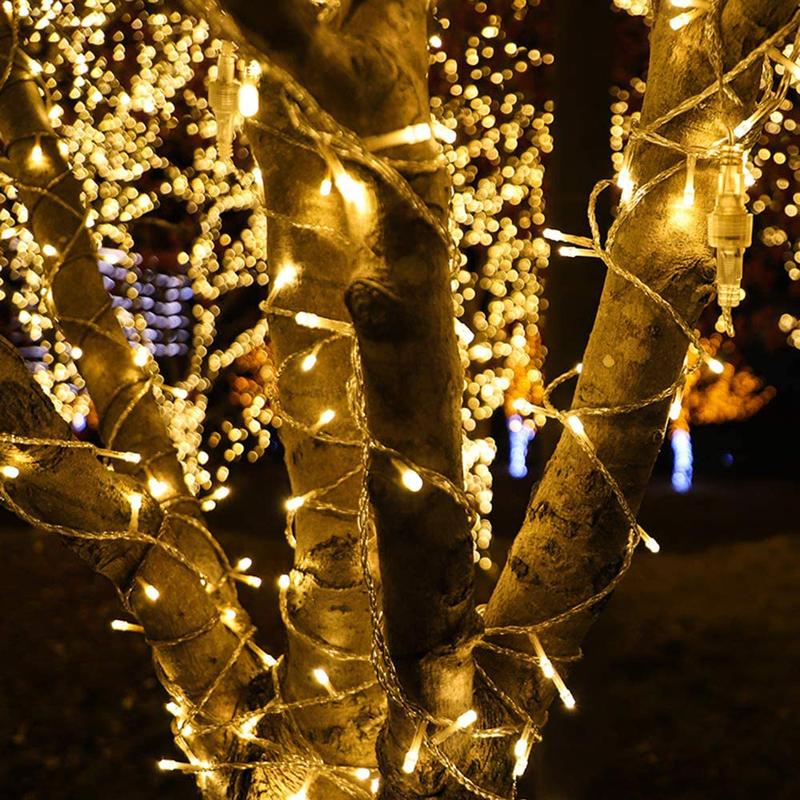 Indoor Outdoor 10M-100M 100-2000LEDs Fairy LED String Light 8 Modes Waterproof Christmas Tree Lights Super Long Lead Wire For Xmas Wedding Party Bedroom Room Easter Decorations christmas  lights