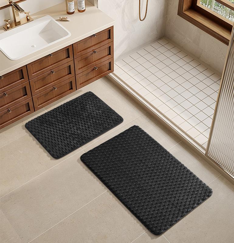 Mainstays 2pc Tile Bubble Bath Rug Set