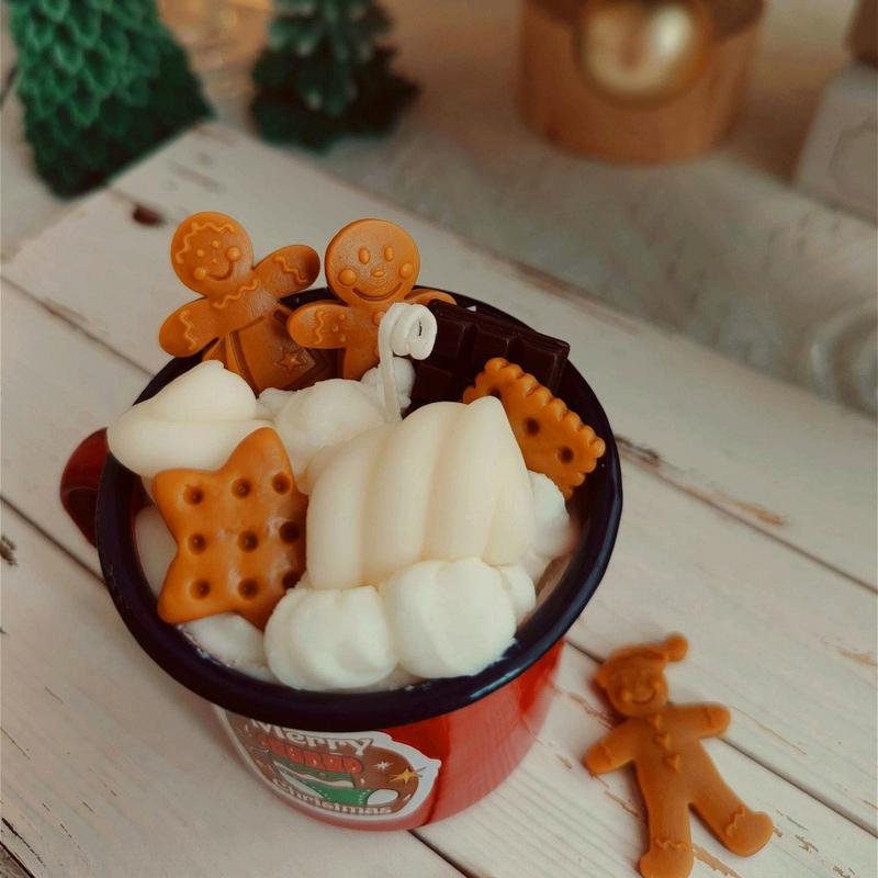 Christmas Aromatherapy candles, KozyNesté, Gingerbread Christmas decor scented candles, holiday gifts, Natural Soy Wax, decoration home goods aromatherapy  candles candle gift Highly Scented