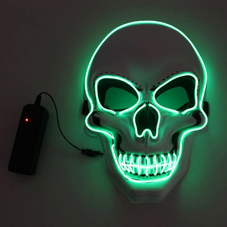 Neon Mask LED Light Up Party Masks The Purge Election Year Great Funny Mask Festival Cosplay Costume Supplies Glow Dark Skeleton Halloween