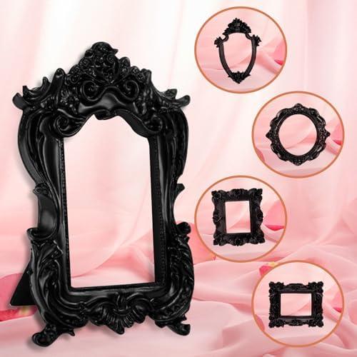 Vintage Resin Picture Frame, 5 Pcs Mini Antique Photo Frame Resin Wall Hanging Photo Frame, Desktop Jewelry Display Frame Holiday Party Hotel Decor