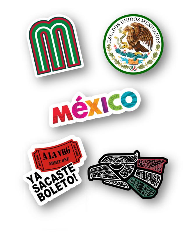 30-Pc Mexican-Themed Parody Sticker Pack Designs! Durable Vinyl, All-Season, Perfect for Hard Hats, Toolboxes, Tumblers & More! Decor Decorative