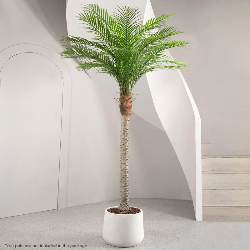 Artificial Phoenix Palm Tree, Simulation Plant, 7 8 9 Feet Tall with 18 Adjustable Leaves, Outdoor Indoor Decoration Fake Plants for Home Office Decoration Decorative Fruit Outdoor Tall Plants artificial greenery Ornaments potted  plant