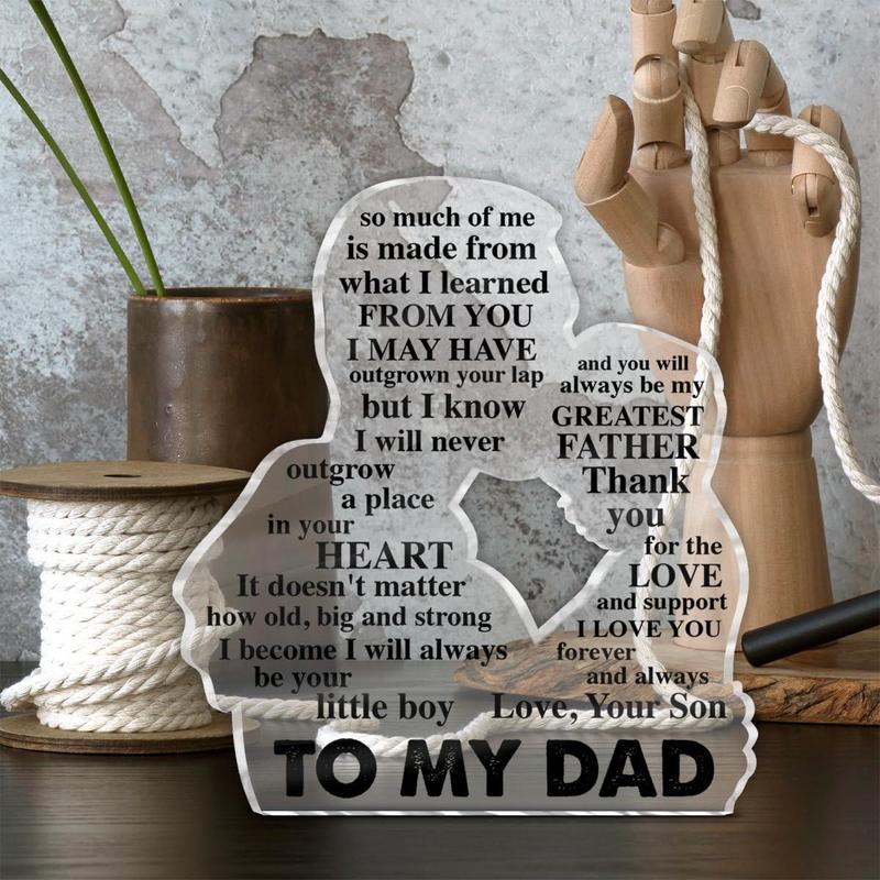 Dad Gift From Son, Christmas Gifts, Best Dad Gift Ideas, Thank You Gifts for Dad, Dad Acrylic Sign Keepsake Father's Day Birthday Present