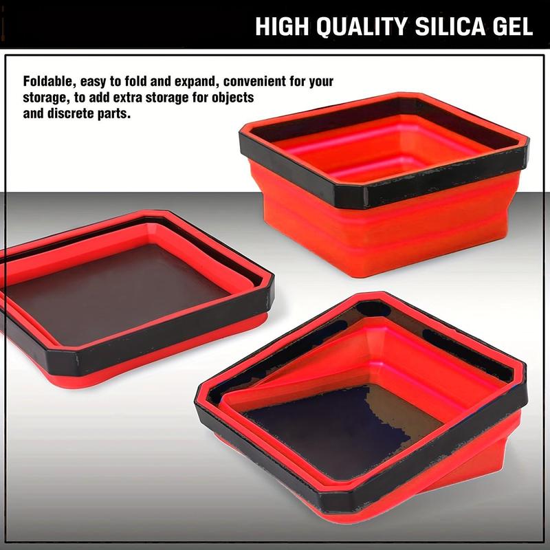 Foldable Magnetic Parts Tray, Magnetic Tool Tray for Small Parts, Screw and Tools, Durable Magnetic Tray