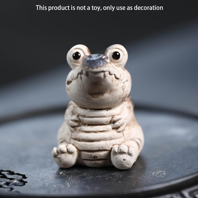 Crocodile Design Decoration Craft, 1 Count Cartoon Animal Shaped Ornament For Home Office Desk, Home Decor