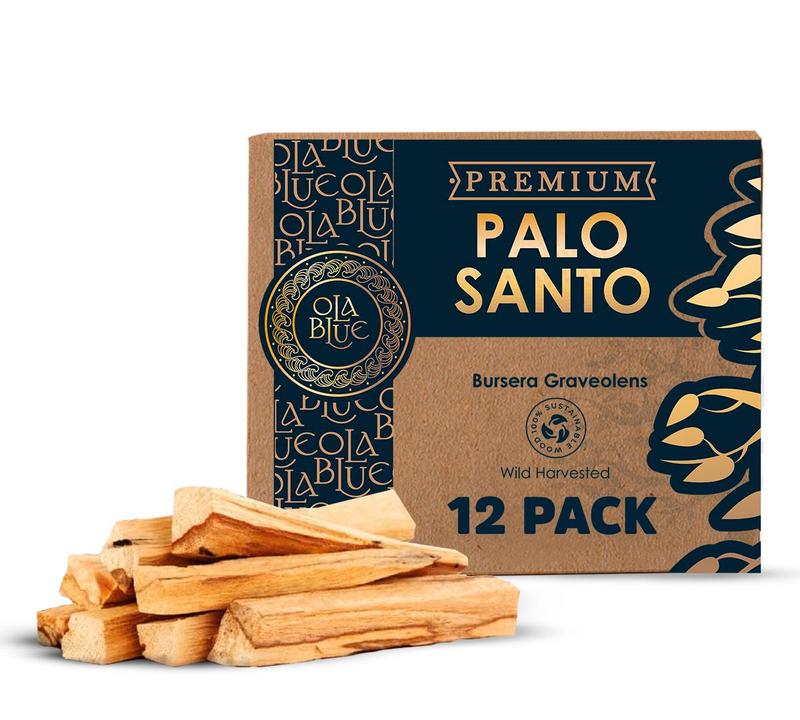 Palo Santo Smudging Sticks Premium (12 Pack) from Peru -100% Natural Incense, High Resin for Spiritual Cleansing-Substantially Hand-Picked Ethically Wild Harvested-Sustainable Packaging Perfume Scented Scent