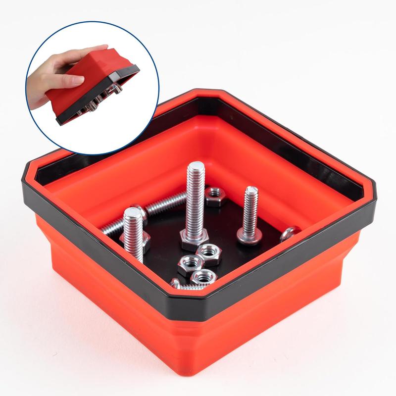 Foldable Magnetic Parts Tray, Magnetic Tool Tray for Small Parts, Screw and Tools, Durable Magnetic Tray