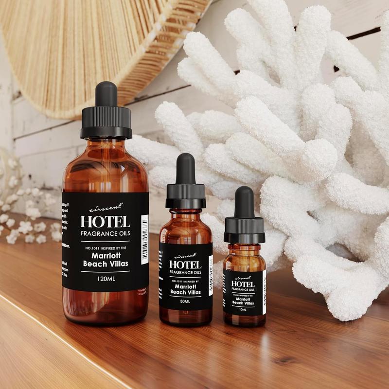 Hotel Diffuser Oil Inspired by The Marriott Beach Villas - No. 1011 Diffuser Oil - Air-Scent Essential Oil - 10 mL, .34 fl oz Fragrance Oil Dropper Bottle for Aromatherapy Diffusers and Humidifiers