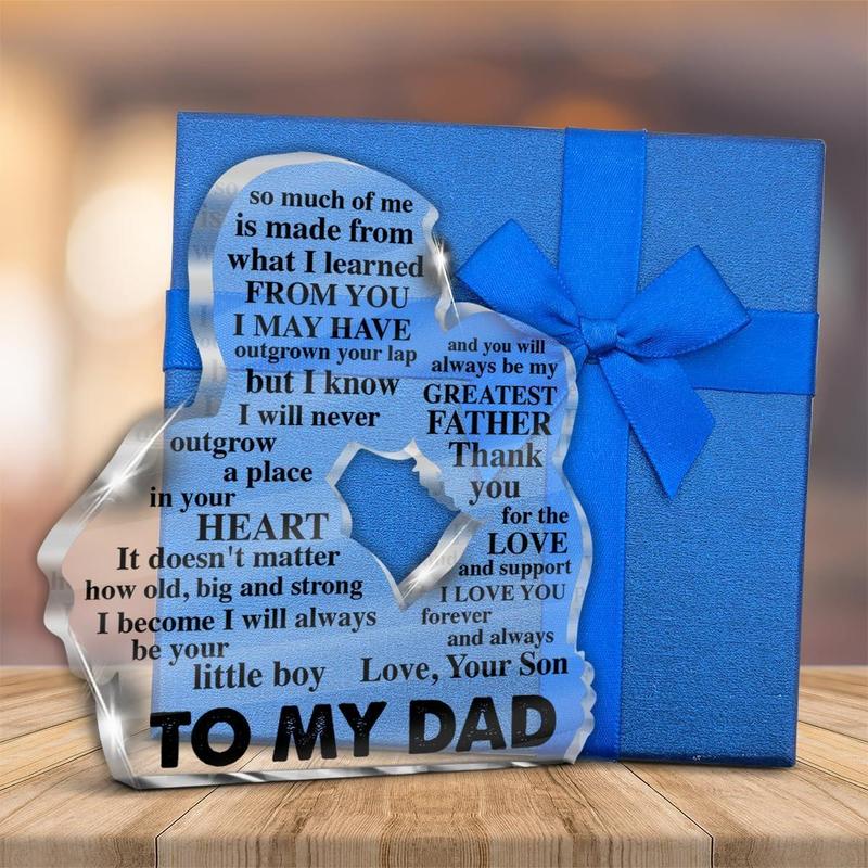 Dad Gift From Son, Christmas Gifts, Best Dad Gift Ideas, Thank You Gifts for Dad, Dad Acrylic Sign Keepsake Father's Day Birthday Present