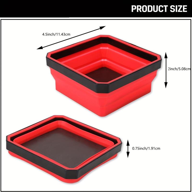 Foldable Magnetic Parts Tray, Magnetic Tool Tray for Small Parts, Screw and Tools, Durable Magnetic Tray