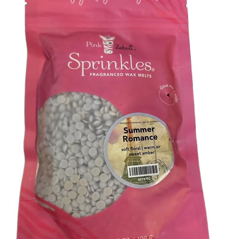 Pink Zebra Sprinkles - 3.75oz Bag - Non-Toxic Wax Melts for Home Decor and Fragrance - Candles