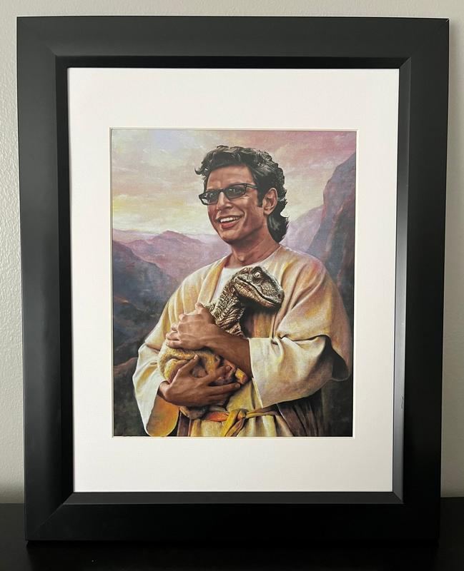 Saint Jeff Goldblum. Jurassic Park. Dinosaur art Decor Gift Photo Poster