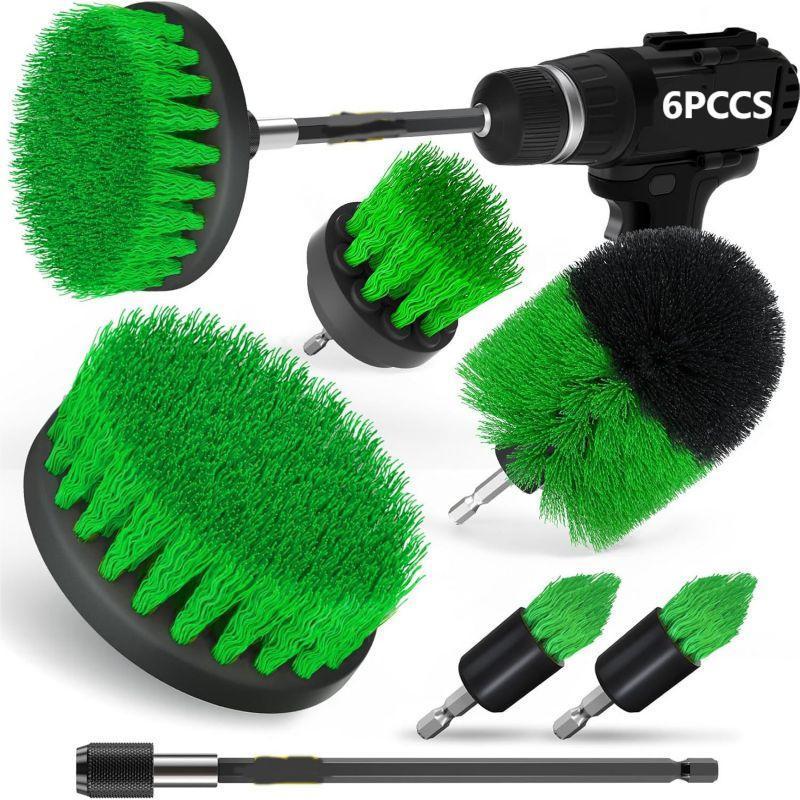 Drill Brush Power Scrubber Cleaning Brush, Cleaning Brush with Extended Long Attachment Set, Drill Scrub Brushes Kit for Tub, Shower, Tile, Bathroom