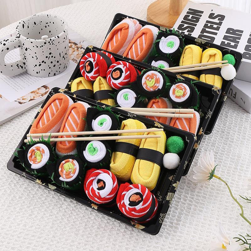 5-Pack Sushi cotton stockingscreative and fun holiday gift box set,Christmas gift