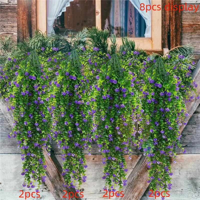 Artificial Hanging Plant, 1 2 4 8 12pcs Faux Hanging Plant, Fake Hanging Plant, Faux Hanging Flower, Hanging Plant for Home Garden Decoration