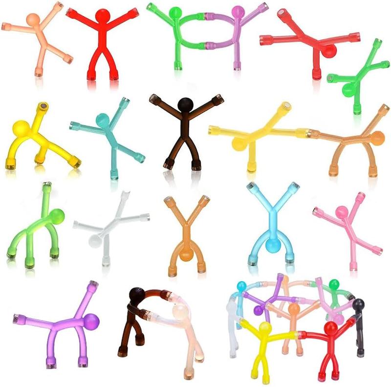 30 Pcs Cute Novelty Man Fridge Magnets for Refrigerator, Door, Office Humanoid Magnetic Toys Colorful Fidget Toys for Crafts Science