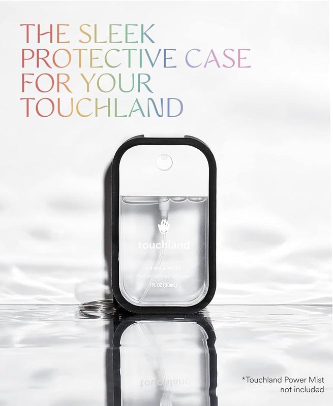 Mist Case for Power Mist and Glow Mist (1FL OZ), Protective and Stylish Hand Sanitizer Spray Accessory, Silicone Case with Keyring, Jet Black