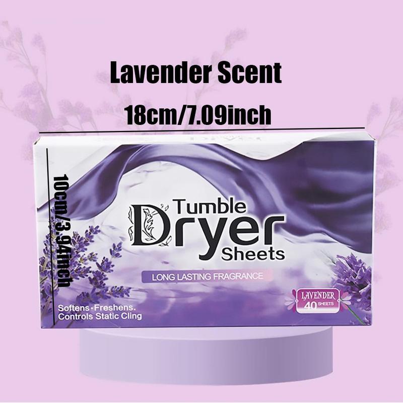 Fabric Softener Dryer Sheets, 1 Box Long Lasting Lavender Scented Fabric Softener Sheets, Laundry Accessories for Home Use