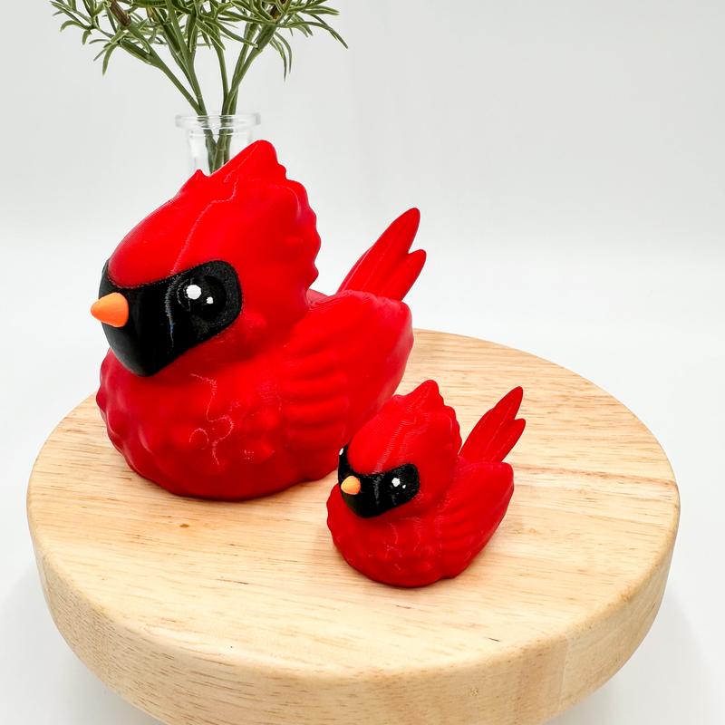 3D Printed Cardinal, Sign of Loved One, Symbol of Positive Message Good Luck Figurine