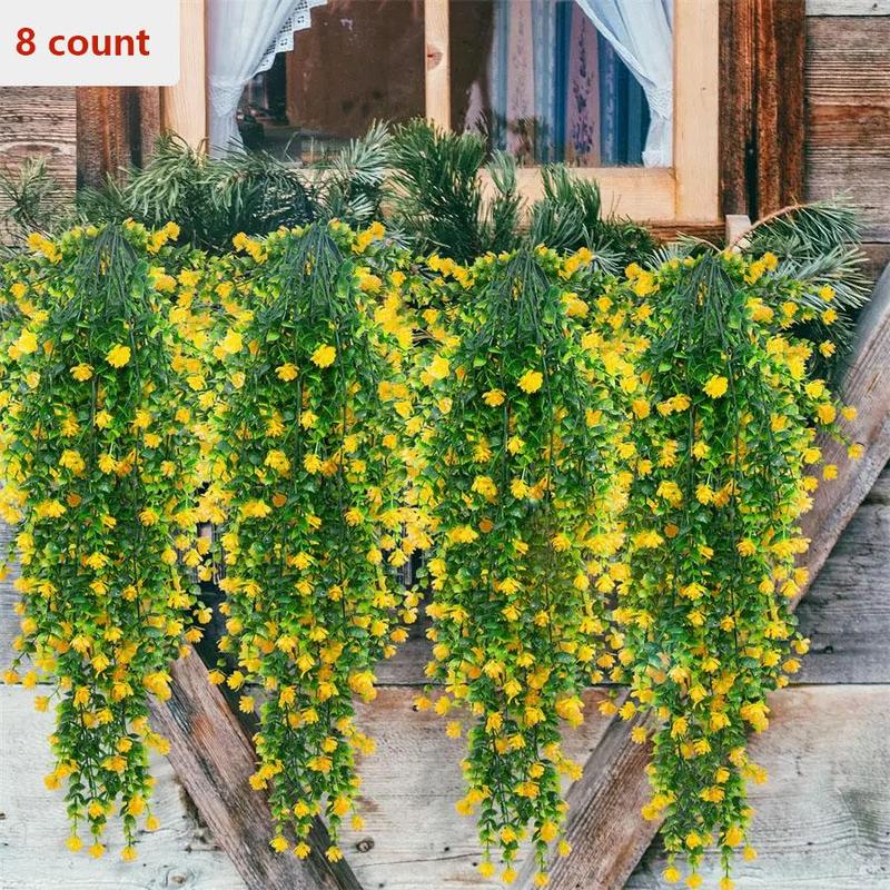 Artificial Hanging Plant, 1 2 4 8 12pcs Faux Hanging Plant, Fake Hanging Plant, Faux Hanging Flower, Hanging Plant for Home Garden Decoration