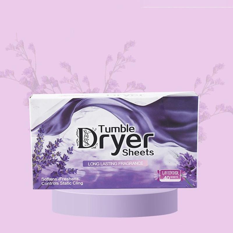 Fabric Softener Dryer Sheets, 1 Box Long Lasting Lavender Scented Fabric Softener Sheets, Laundry Accessories for Home Use