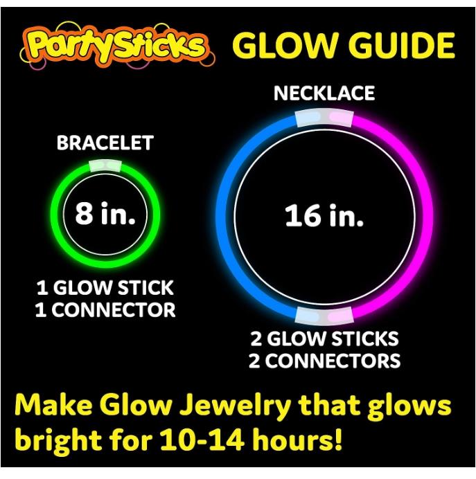 Glow Sticks Bulk Party Favors 100 pack - 8