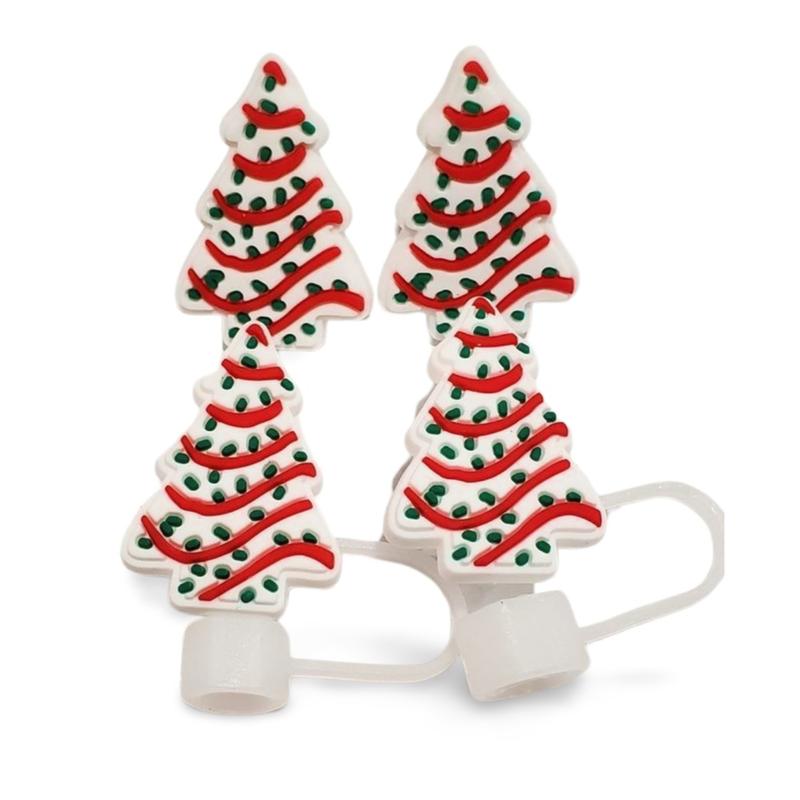 Christmas Tree Treat Straw Charm