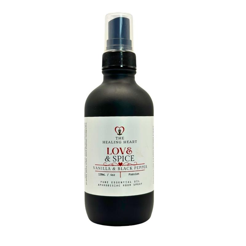 Love & Spice Room Spray - Vanilla & Black Pepper - Aphrodisiac Enhancing Room Spray Scent Matte