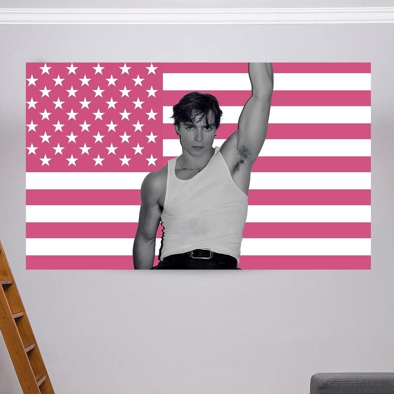 Nicholas Chavez Pink American Tapestry Flag 3x5ft Feet Funny Meme Tapestry DecorPrintLyle Menendez,Monsters Rafe Cameron  PinkFlag